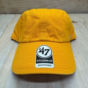 NEW '47 Brand Classic Cleanup Blank Cap Hat Gold Yellow Adjustable OSFM